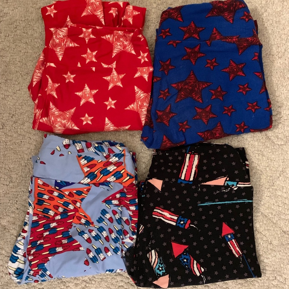 LuLaRoe One Size 4th of July Leggings